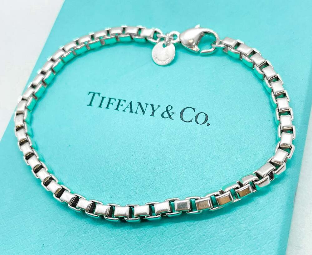Tiffany & Co. Sterling Silver Venetian Bracelet 7.25" w/ Box